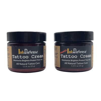 Tattoo Cream for tattoo aftercare both versions- Ink Defense